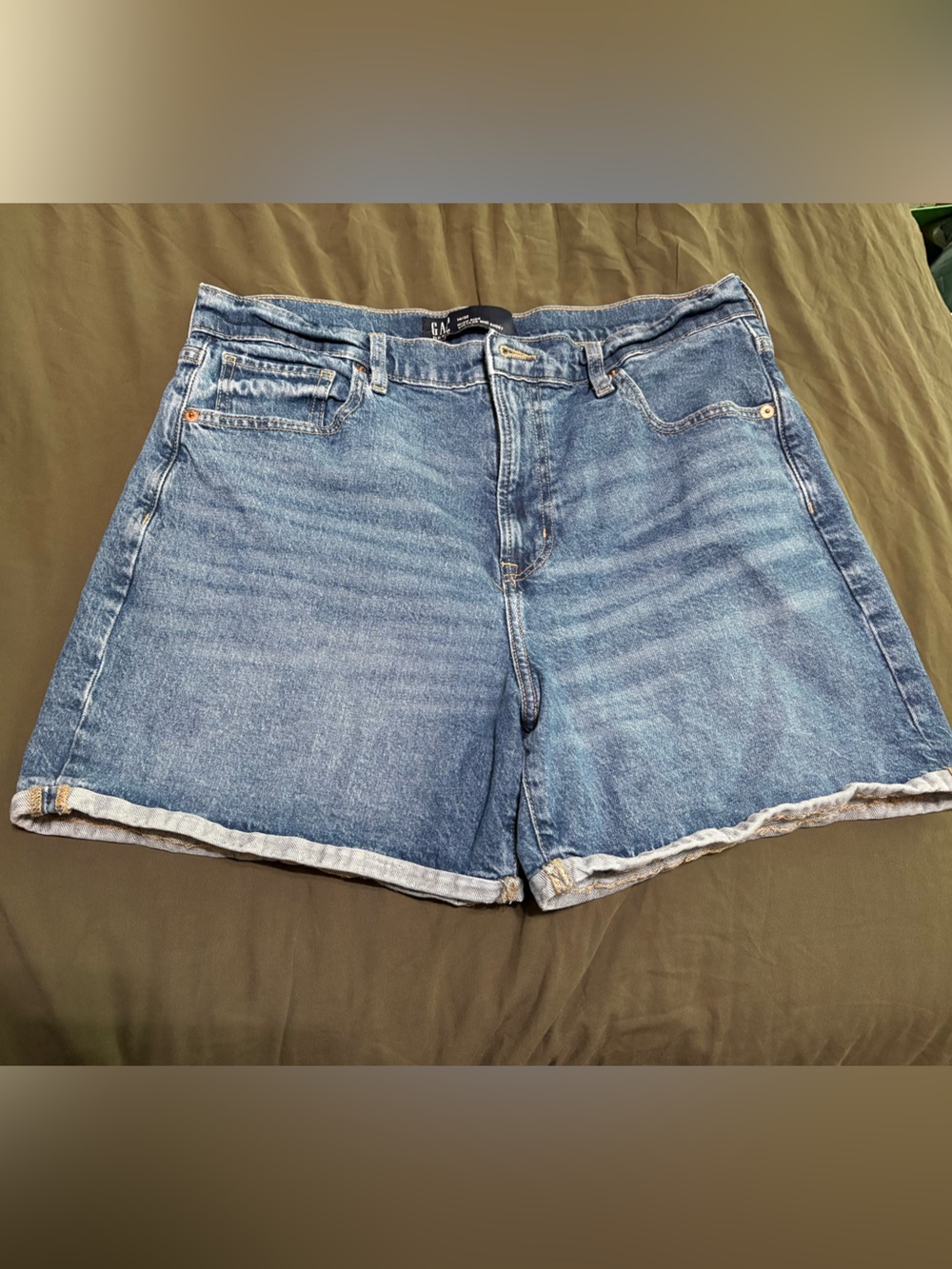 GAP high rise denim shorts